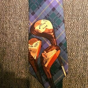 Ruff Hewn Men's Silk tie golf lovers design Fathers Day  55-inch